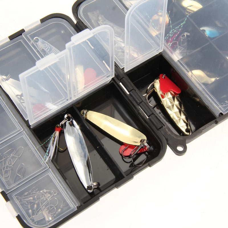 37pcs/set Metal Spoon Fishing Lure Kits Spinning Fishing Equipment Bait m