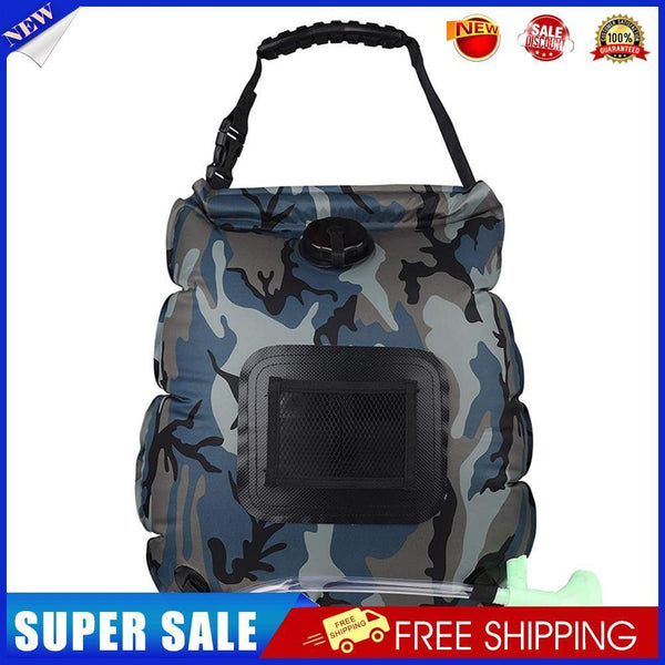 Outdoor Camping Water Storage Bag 20L Solar Shower Bath Bags (Camouflage)