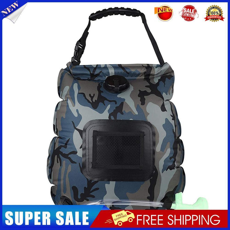 Outdoor Camping Water Storage Bag 20L Solar Shower Bath Bags (Camouflage)