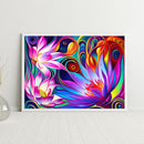 Full Cross Stitch 11CT Cotton DIY Lotus Printed Embroidery Kits Hanging Pai