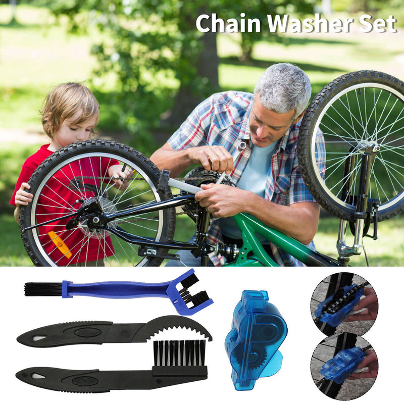 Bicycle Cleaning Kit - 4 Pieces Bicycle Chain and Drivetrain Cleaning Kit Newly