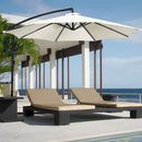 Sunshade Umbrella Cover Outdoor Garden UV Sun Cloth (White 3 meter 6 bone) Newly