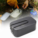 800ml Portable Japanese Aluminum Lunch Bento Box with Folding Handle (A) Newly