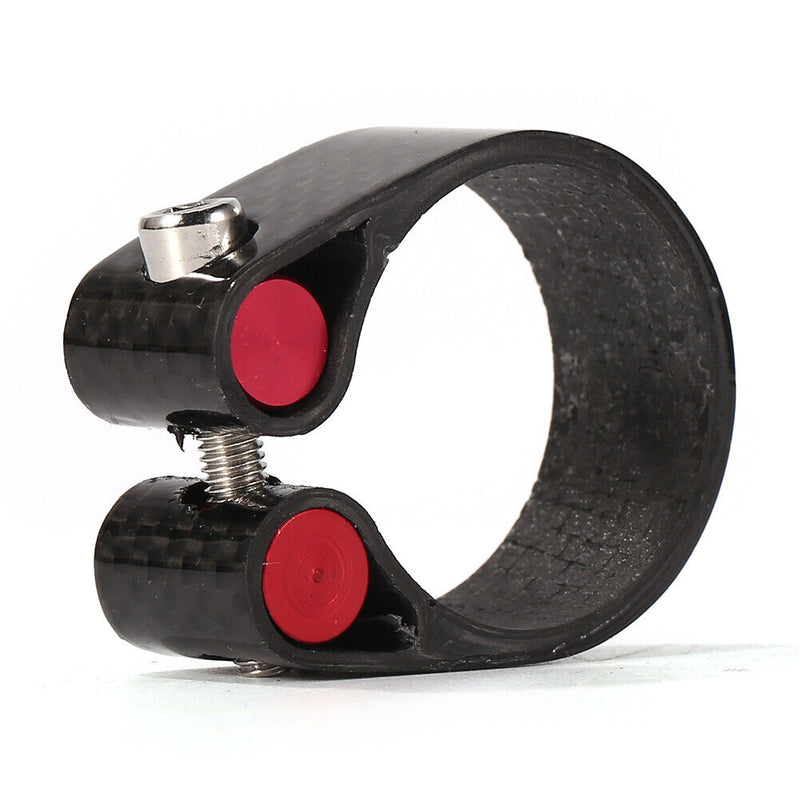 Carbon Fiber Bike Seatpost Clamp MTB Ultralight Seat Tube Clip (27.2mm) Newly