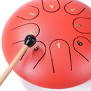 Ethereal 6 inch Steel Tongue Hand Pan Drum Tank 8 Tones with Mallets (Red) Newly