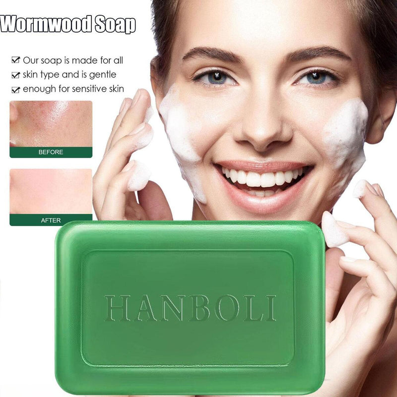 Wormwood Soap Anti-fungal Anti-itch Mites Acne Bath Soap Oil Control.