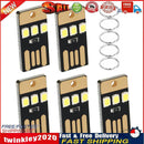 5pcs 0.2W 5V LED Light Outdoor Camping Emergency Mini Flashlight (Black) Newly