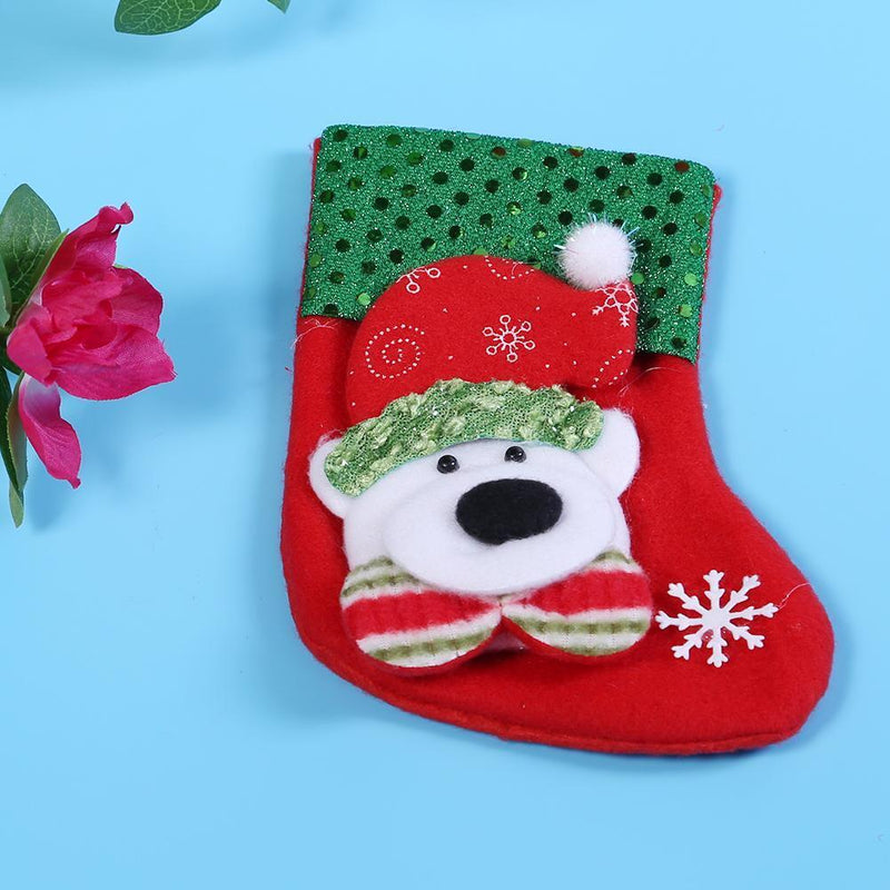 Christmas Stocking Christmas Socks Christmas Tree Ornament(Bear)