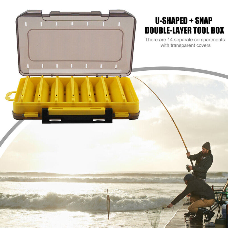 Lure Bait Hook Storage Case Double-Sided Durable Fishing Tackle Organizer B