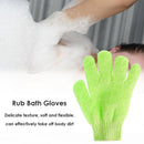 Five Fingers Bath Gloves Shower Towel Scrub Body Child Home Supply (Green)