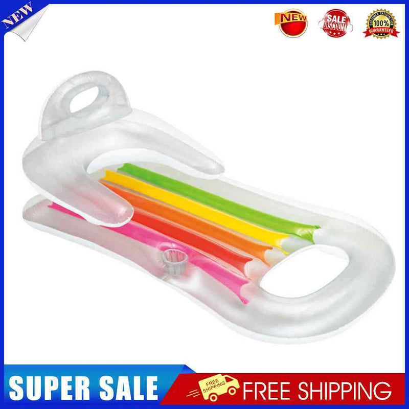 #A Swimming Pool Lounge Chair Floating Row Plastic Water Sports Air Mat Toys