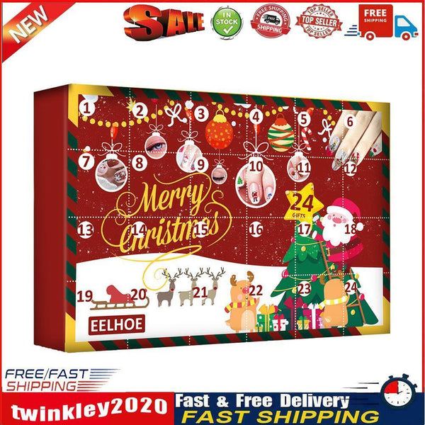 Advent Calendar Countdown 24 Days Christmas  Beauty Decor Random Newly