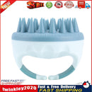 Portable Silicone Shampoo Brush Round Soft Scalp Massage Brush (Blue) Newly