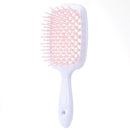 Wide Teeth Air Cushion Combs Scalp Massage Brush Hollow Grid Comb (Pink) Newly