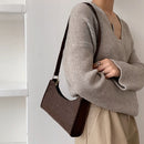 Women Felt Solid Color Shoulder Bag Casual Zipper Messenger Bag (Curry)