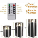 3pcs set Battery Operated With Remote Control Flameless Flickering LED Candles