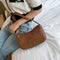 Retro Alligator Leather Handbag Women Casual Tote Shoulder Bag (Dark Brown)