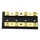 4 Gang Dual Bus Bar 60A 32V Positive Negative Buss Bar with Ring Terminals Newly