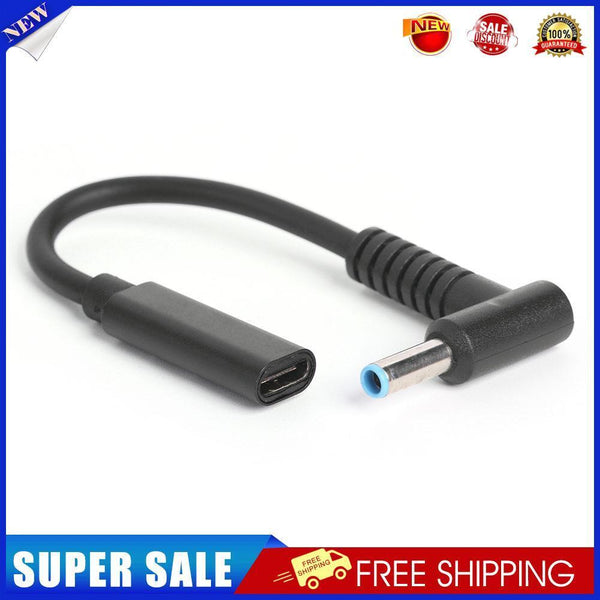 PD USB C Female to Right Angle DC Connector Adapter for Laptop (4.0x1.35mm)