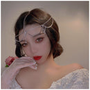 Jewelry Crystal Hair Chain Crystal Rhinestone Water Drop Pattern Head Chain