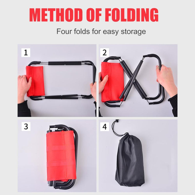 Lightweight Folding Stool Outdoor Camping Picnic Travel Seat Chair (2pcs)
