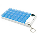 Electronic Medicine Storage Timer Tablet Container Weekly 28-Grid Pill Disp