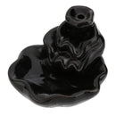 Lotus Ceramic Censer Smog Backflow Office Home Decor (Incense Burner-C)