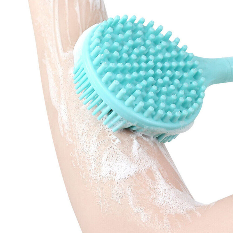 Multifunctional Silicone Brush Body Long Handle Double-Sided Bath Shower Brush
