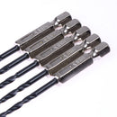 15 pcs High Speed Steel Titanium Coated Drill Bits Set 3 4 5 mm Hex Shank