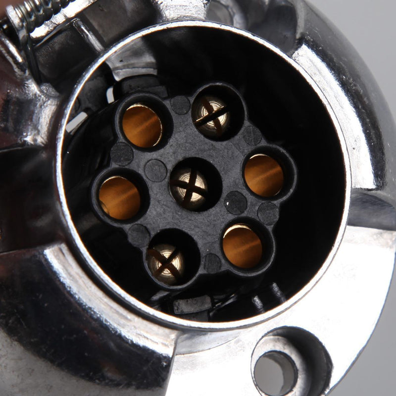 7-Pin Connector Trailer Round Wiring Socket Towbar Towing Car Accrssories