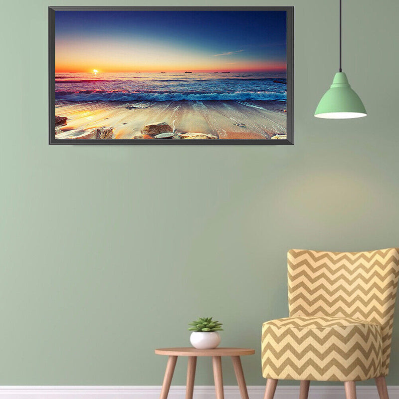 Beach Sunset Oil Paint By Numbers Kits Canvas DIY Wall Picture Home Decoration