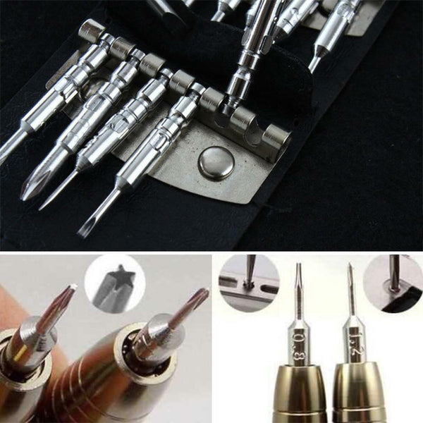 25Pcs Set Precision Micro Mini Screwdriver Jewellers Laptop Watch Gl Mobile I9C9