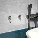 Without Punching Chrome-Plated Bathroom Shower Organization Suction Cup Hooks