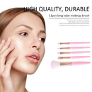 5pcs Portable Makeup Brush Set Soft Nylon Eyeshadow Foundation Brush (Blue)