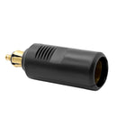 12V European Plug Motorcycle DIN Socket Cigarette Lighter Adapter Black