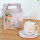 55-Degree Cup Heated Coaster Auto Gravity Sensor Home Office Cup Warmer Pad Mat