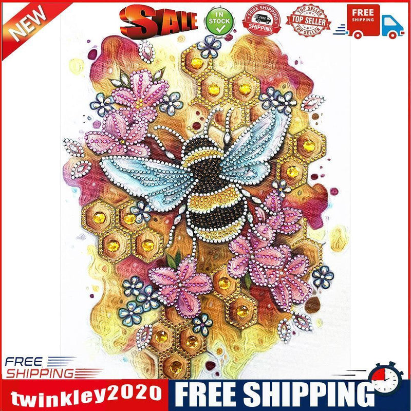5D DIY Special Shaped Diamond Painting Bee Cross Stitch Mosaic Craft Kits