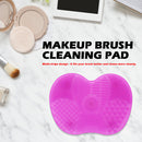 Silicone Makeup Brush Pen Cleaning Pad Suction Cup Scrubber Board (Rose) Newly