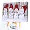 Oil Paint By Numbers Picture DIY Drawing Painting Snowman Baby Drawing on C