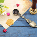 Copper Fire Paint Sealing Wax Spoon Wood Handle Melting Firing Stamp Metal