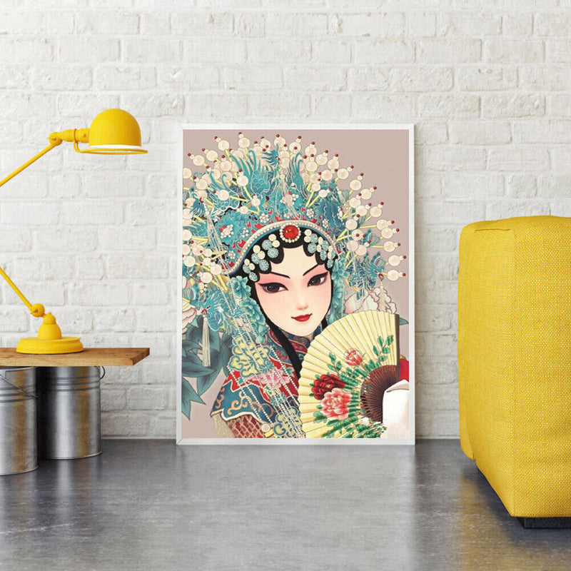Chinese Opera DIY Diamond Painting Special Shaped 5D Handwork Wall Picture