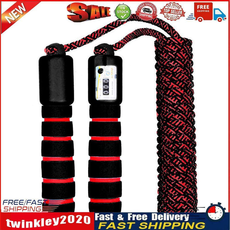 Children Skipping Rope with Counter Jumping Ropes Sports Equipment (Black) Newly