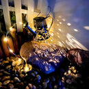 Solar Watering Can Projector Lights Outdoor Garden Yard Art Kettle Lamp (A)