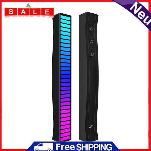 Voice Activated Light Bar Music Rhythm RGB Rechargeable Lamp Strip APP Control