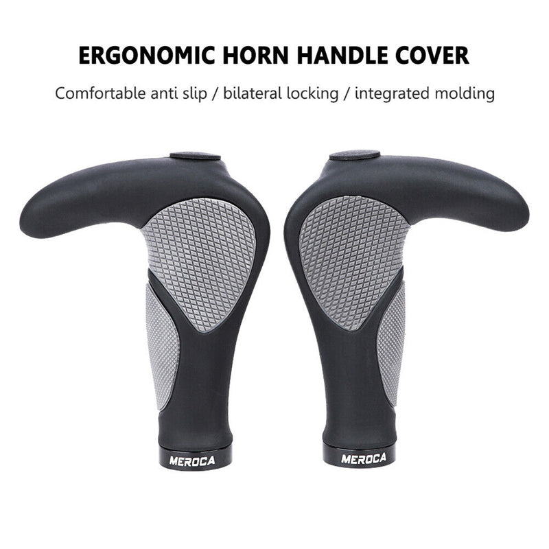 MEROCA 1 Pair MTB Bike Handlebar Grips Cover Ergonomic Bicycle Handle Grips