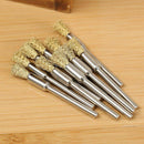 10pc Mini Wire Brush Brushes Brass Cup Wheel For Grinder Drill-3x5mms or L2L9
