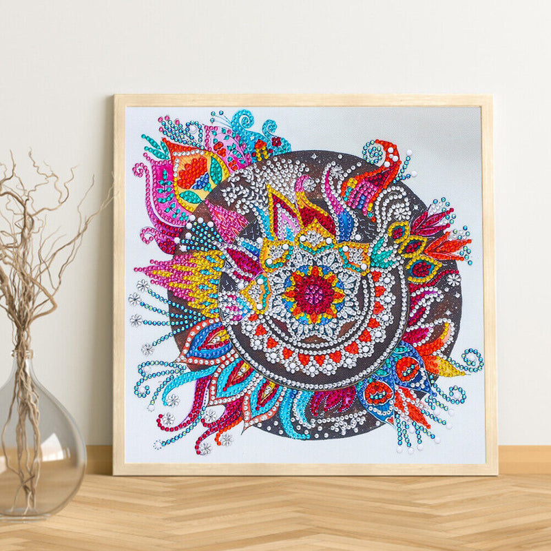 5D Mandala Flower Part Special Shaped Drill Diamond Painting DIY Mosaic Picture