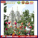 Garden Castle Oil Paint By Numbers DIY Handpainted on Canvas Wall Art Picture