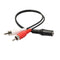 3.5mm1/8" Stereo Female to 2 Male RCA Jack Adapter Audio Y Splitt AUX G8C5