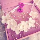 Women Flower Beads Bridal Headband Hairband Wedding Evening Hair Jewelry